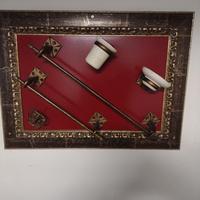 accessori bagno ottone antico