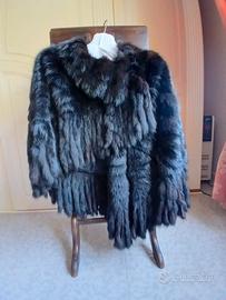 Mantella nera pelliccia di visone