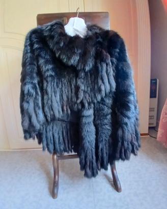 Mantella nera pelliccia di visone