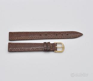 cinturino in vera lucertola marrone misura 14mm