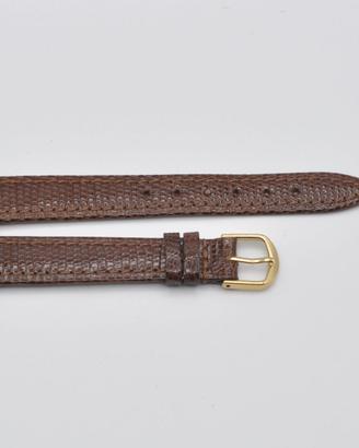 cinturino in vera lucertola marrone misura 14mm