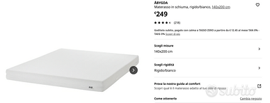 Materasso ABYDGA (Ikea) - 140x200
