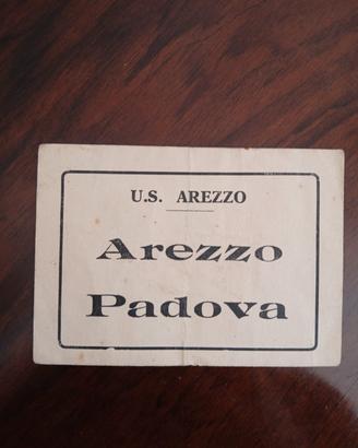 Storico Biglietto Calcio U.S. Arezzo - Padova 