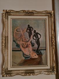 dipinto olio su tela