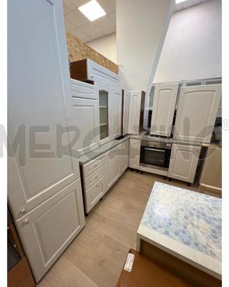 CUCINA GRANDE ANGOLARE LEGNO MASS DIPINTO BIANCA C