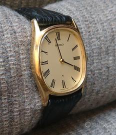 Orologio meccanico placcato oro Seiko Chariot