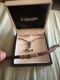 Set collana e bracciale con ancora
