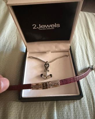 Set collana e bracciale con ancora