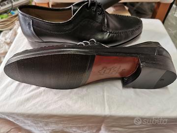scarpe uomo in pelle nere nuove num.45