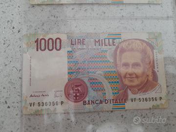 Banconota 1000 Lire M. Montessori