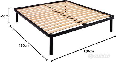 Rete 120X190 A Doghe Strette Per Letto Una Piazza