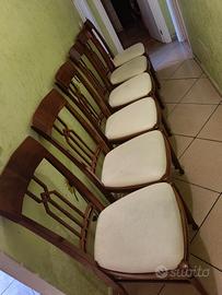 Set 6 Sedie da Pranzo Vintage stile Art Déco