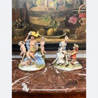 Coppia statue Cesare Villari per Capodimonte