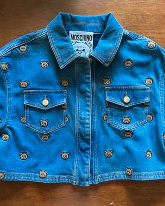 Moschino Couture - Giacchino Denim Teddy Bear Crop