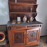 Credenza con Alzata in Stile Neorinascimentale
