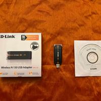 D-Link Chiavetta USB Wireless Wi-Fi DWA-125 (150 M