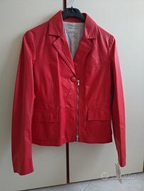 Giacca Pelle Cerata PINKO Rosso AURORA Tg.44