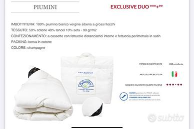Piumino da letto matrimoniale Daunex