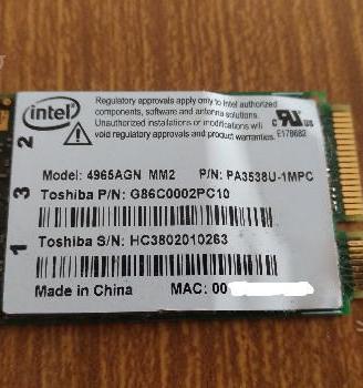 Scheda Wireless Mini PCI-E Intel 4965AGN