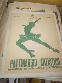 manifesto poster pubblicitario hockey pattinaggio 