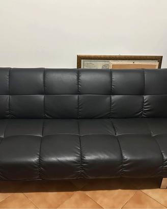 Divano in pelle nero