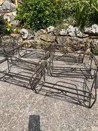 10 portavasi in ferro x davanzale