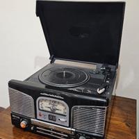 Giradischi vintage con cd e radio