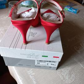 Sandali raso rosso