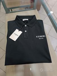 Polo uomo nera Iceberg 