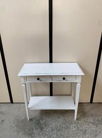 Mobile consolle tavolino ingresso bianco shabby