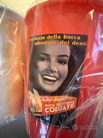 Bicchiere portadentifrico colgate anni 50