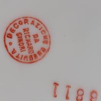 servizio piatti marchio Ginori primi '900