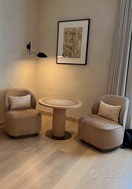 Poltrone design con tavolo mosaico