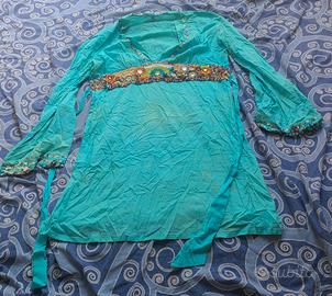 Tunica turchese vintage KiWi Saint-Tropez TG M
