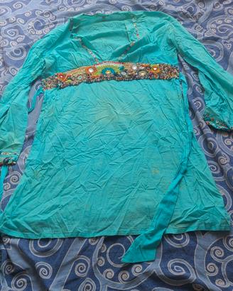 Tunica turchese vintage KiWi Saint-Tropez TG M