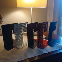 Ferma libri in ferro 5 pezzi