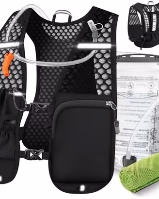 Gilet Running Uomo Donna Ultralight Riflettente