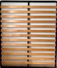 Rete letto matrimoniale con doghe e piedini