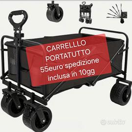 Carrello Portatutto 100CM con Ruote larghe XL. NEW