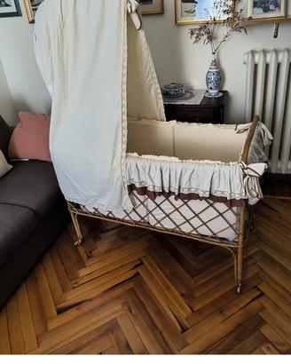 lettino in vimini per neonati