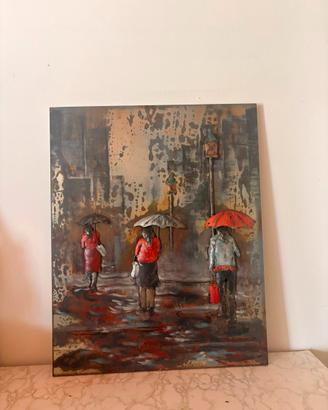 Quadro metallo Rain