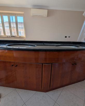 MOBILE BAGNO MARMO E LEGNO 