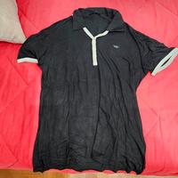 Maglietta versace jeans couture nera uomo bordi bi