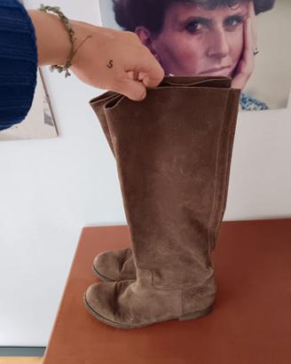 Stivali al ginocchio in camoscio
