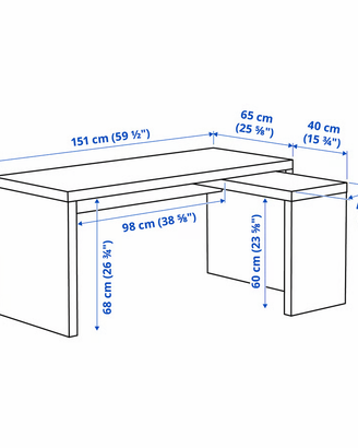 Scrivania ikea modello MALM