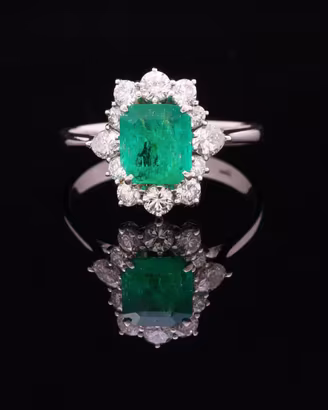 ANELLO DALILA ORO 18KT SMERALDO E BRILLANTI