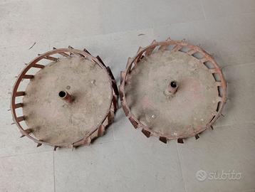 ruota a gabbia e zavorra per motocoltivatore