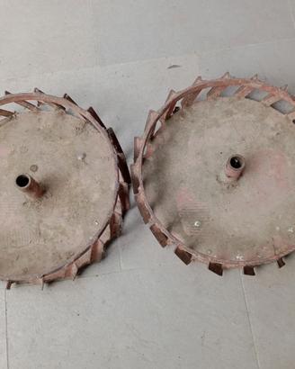 ruota a gabbia e zavorra per motocoltivatore
