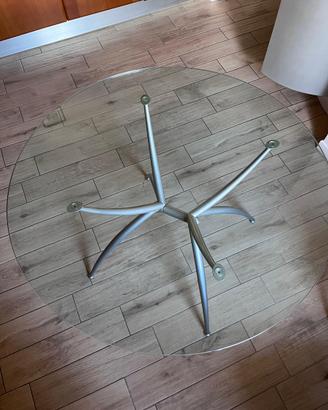 Tavolo rotondo in vetro calligaris