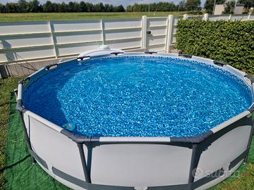 Piscina fuori terra bewstay grigia 3,66x0.76 cm